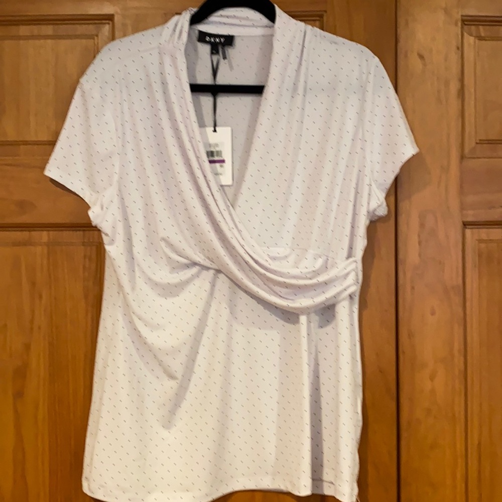 Ladies DKNY faux wrap blouse